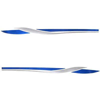 Chaparral Boat Flare Decals U16783-01 | Silver Blue Sticker (Set of 2)