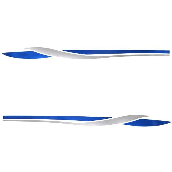 Chaparral Boat Flare Decals U16783-01 | Silver Blue Sticker (Set of 2)