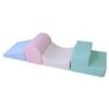 KIDKII 4 Piece Set Soft Play Original Foam Blocks for Toddlers Home Play Gym, Kids Climber, Baby Indoor Activity Crawl Playset, Pastel view 1