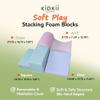 KIDKII 4 Piece Set Soft Play Original Foam Blocks for Toddlers Home Play Gym, Kids Climber, Baby Indoor Activity Crawl Playset, Pastel view 3
