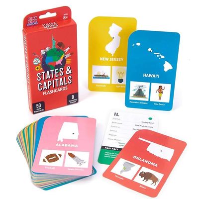 Deluxe States & Capitals Educational Flashcards - Includes 50 Jumbo Cards!