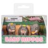 Archie McPhee Baby Hippos  Set of 3 Mini Soft Vinyl Hippo Figurines, Collectible Animal Toys, 1.752.25 Inch view 3