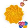 3D Printed Expanded Sensory Fidget Star - 3D Expanded Sensory Fidget Star with Handle, Colorful Whirling Spiral Design, for Relieving Stress, Irritability and Relaxation (Gold, M-19rings) view 1