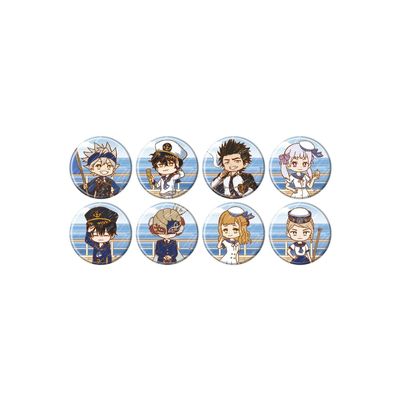 Black Clover 21 Marine Version (Graph Art Illustration) Can Badge Complete Set of 8 Pieces Box