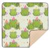 FUGIDOG Green Frogs Baby Play Mats for Floor 50x50 inch Waterproof Anti-Slip Playpen Mat Soft Nursery Area for Infant Kids and Toddler Crawling view 1