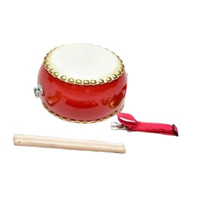 CoudarTitie Wooden Hand Drum Set Percussion Toy with Adjustable Strap Bongos Chinese Waist Drum Musical Instrument for Early Education