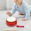 CoudarTitie Wooden Hand Drum Set Percussion Toy with Adjustable Strap Bongos Chinese Waist Drum Musical Instrument for Early Education view 3