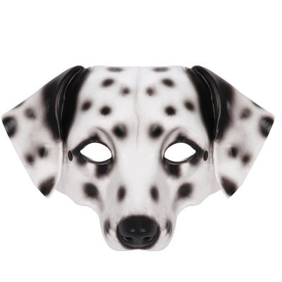 Realistic Dalmatian Mask,Full Face Dalmatian Mask,Funny Dog Headgear for Halloween Birthday Role-Play Party,Dog Head Masks