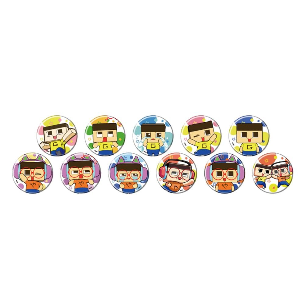 3 Year G Set! Guchi-o-kun 01 Tin Badge Complete Set (Official Illustration), Box of 11