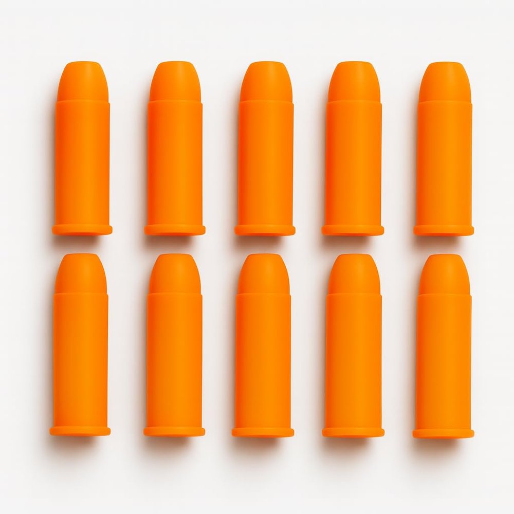 TechStudio3D .44 Magnum Dummy Rounds Durable & Reusable Snap Caps for Safe Dry Practice (10-Pack)