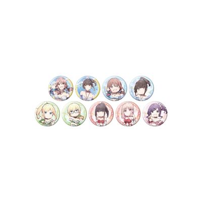 Haruka Receive 01 Illustration Hologram Can Badge 2.2 inches (57 mm) Complete Set of 9 Pieces Box