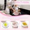 2025 Upgraded Portable Potty Training, Travel Potty for Toddler, portable toilet for kids Foldable, Apply to Seat Emergency Toilet for Camping, Outdoor,Car, Indoor(White-Pink) view 2