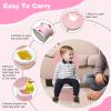 2025 Upgraded Portable Potty Training, Travel Potty for Toddler, portable toilet for kids Foldable, Apply to Seat Emergency Toilet for Camping, Outdoor,Car, Indoor(White-Pink) view 3
