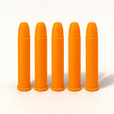 TechStudio3D .44 Magnum Dummy Rounds Durable & Reusable Snap Caps for Safe Dry Practice (5-Pack)
