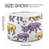 FUGIDOG Cute Jellyfish Blanket Basket with Cotton Rope Handles Baby Laundry Hamper Waterproof Foldable Storage Basket Home Storage Bin Organizer, 20x20x14 inch view 2