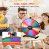 VEVOR 24 in Spinning Prize Wheel, 14 Slots Spinning Wheel with Stand, Tabletop Win Fortune Roulette with a Dry Erase and 2 Markers, 6 Colors, Easy Assembly, for Party Pub Trade Show Carnival Events view 2