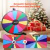 VEVOR 24 in Spinning Prize Wheel, 14 Slots Spinning Wheel with Stand, Tabletop Win Fortune Roulette with a Dry Erase and 2 Markers, 6 Colors, Easy Assembly, for Party Pub Trade Show Carnival Events view 3