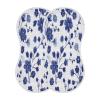 Kigai Blue White Flowers Burp Cloths for Baby 2 PCS Ultra Soft & Absorbent Muslin Burping Cloths Newborn Spit Up Rags for Boys & Girls, 11x22 inch view 1