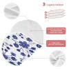 Kigai Blue White Flowers Burp Cloths for Baby 2 PCS Ultra Soft & Absorbent Muslin Burping Cloths Newborn Spit Up Rags for Boys & Girls, 11x22 inch view 3