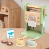 Wooden Pretend Maker Kit with Sound Effects for Girls Boys Playset Kitchen Accessories Manual Hand Crank view 2