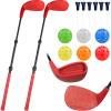 2-Pack Adjustable Backyard Golf Game Clubs, Telescopic 18"38" Shafts, Oversized Forgiving Heads, Durable Chipping Sticks for Indoor & Outdoor Yard Games, Use with Plastic or Foam Balls view 1