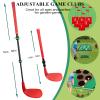 2-Pack Adjustable Backyard Golf Game Clubs, Telescopic 18"38" Shafts, Oversized Forgiving Heads, Durable Chipping Sticks for Indoor & Outdoor Yard Games, Use with Plastic or Foam Balls view 2
