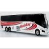 H3-45 Bus Holiday Tours White with Red Graphics Limited Edition 1/64 Diecast Model 64-0616 view 1