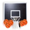 Cali Kiwi Pros MVP Mini Indoor Basketball Hoop & Ball Set. Unique Over The Door or Wall Option 5 Mini Basketballs for Indoor Fun. (Black White Pro MVP) view 1