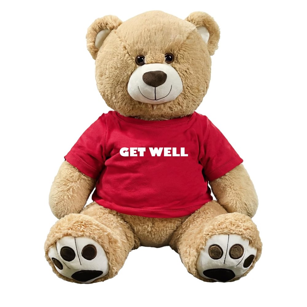 Anico 36" Tall (3 Foot) with Get Well T Shirt with Customizable Name