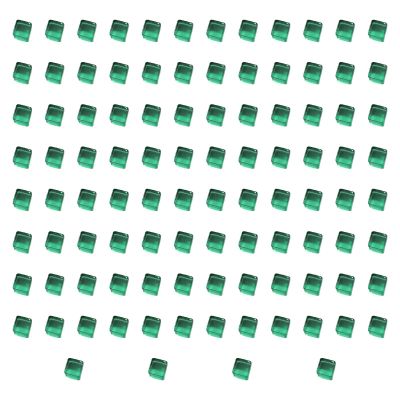 100Pcs Acrylic Dice Cubes Building Blocks 0.3inch DIY Stacking Toy Sensory Training Toys Board Game for Homes Classrooms- Green