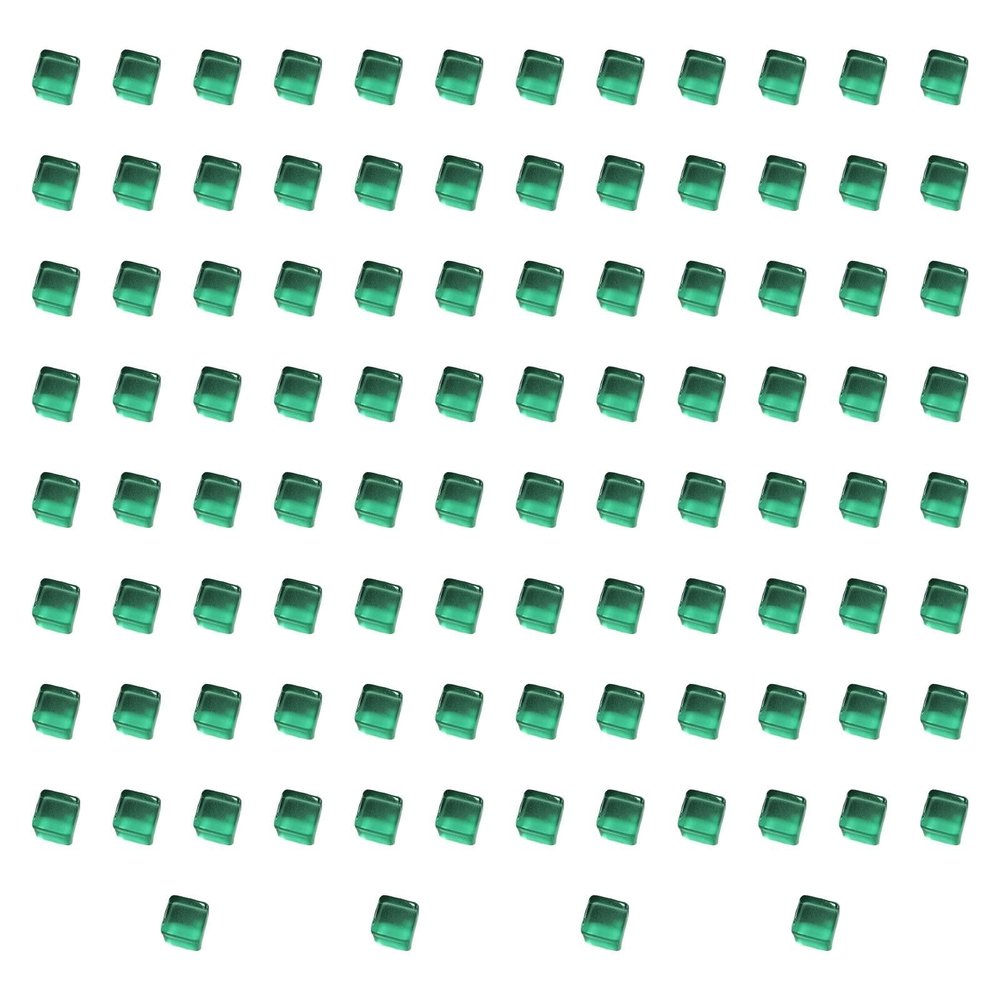100Pcs Acrylic Dice Cubes Building Blocks 0.3inch DIY Stacking Toy Sensory Training Toys Board Game for Homes Classrooms- Green
