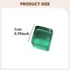 100Pcs Acrylic Dice Cubes Building Blocks 0.3inch DIY Stacking Toy Sensory Training Toys Board Game for Homes Classrooms- Green view 3