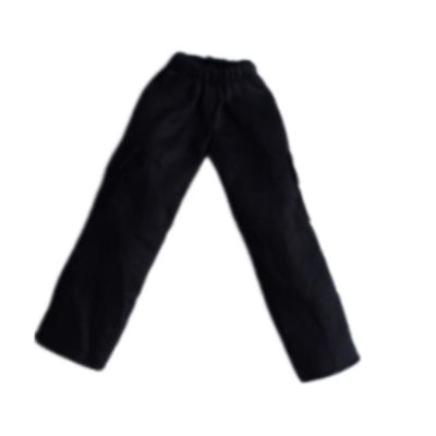 1/12 Scale Doll Cargo Pants for 6 inch Male Action Figures, Straight Leg Miniature Pants BJD Doll Clothing Accessory- Black