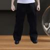 1/12 Scale Doll Cargo Pants for 6 inch Male Action Figures, Straight Leg Miniature Pants BJD Doll Clothing Accessory- Black view 4