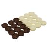 24 Piece Backgammon Chess Pieces Universal Board Game Accessory Stackable for Family Fun 1.38x1.38x0.34 inch- Brown White view 1