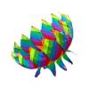 3D Lotus Rotating Kite 70cm Diameter Easy Fly Beach Outdoor Sports Kite for Beginners Boys Girls Family Activities- Rainbow Color view 4