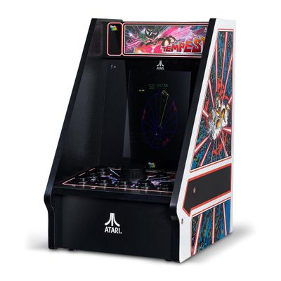 Arcade Classics - Atari Tempest Counter Series Game Machine, 5 Games, 8" Liquid Crystal Screen - Mini Cabinet, Portable Gaming, Retro, Countertop Console, Basement Decoration, Man Cave