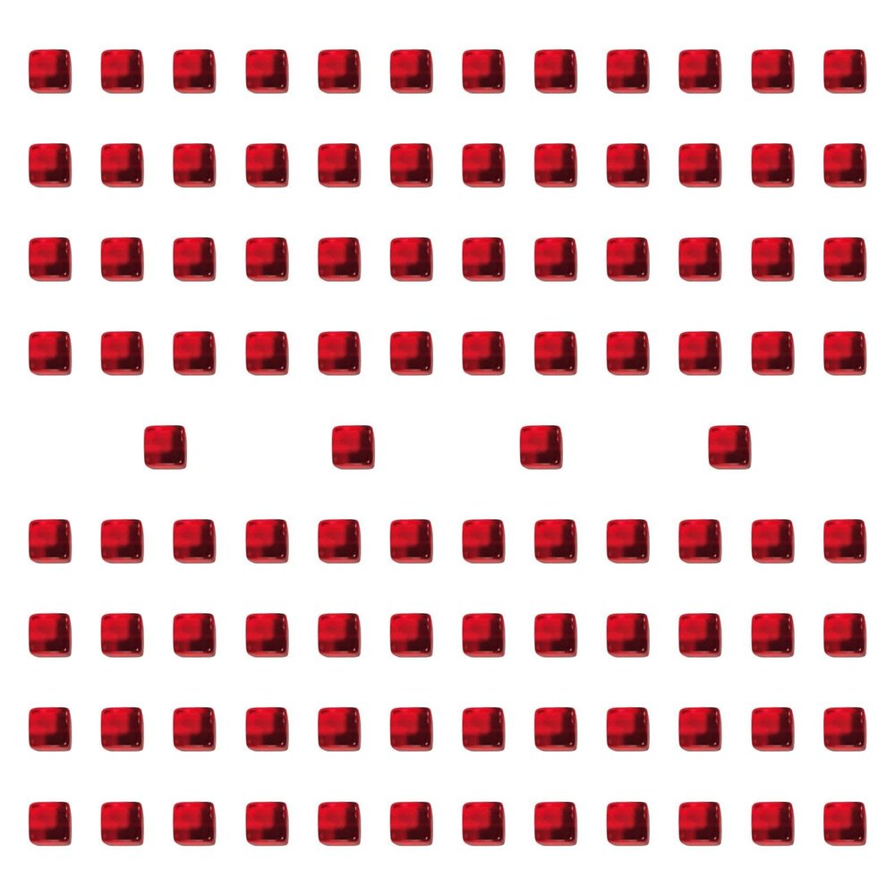 blloocod 100Pcs Acrylic Dice Cubes Building Blocks 0.3inch DIY Stacking Toy Sensory Training Toys Board Game for Homes Classrooms- Red