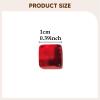 blloocod 100Pcs Acrylic Dice Cubes Building Blocks 0.3inch DIY Stacking Toy Sensory Training Toys Board Game for Homes Classrooms- Red view 2