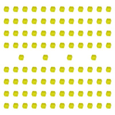 blloocod 100Pcs Acrylic Dice Cubes Building Blocks 0.3inch DIY Stacking Toy Sensory Training Toys Board Game for Homes Classrooms- Yellow