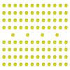 blloocod 100Pcs Acrylic Dice Cubes Building Blocks 0.3inch DIY Stacking Toy Sensory Training Toys Board Game for Homes Classrooms- Yellow view 1