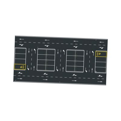 1/64 Parking Lot Play Mat 15.75x31.5 inch Diecast Vehicle Photography Background Desktop Layout Rolled Up Garage Diorama- Style E