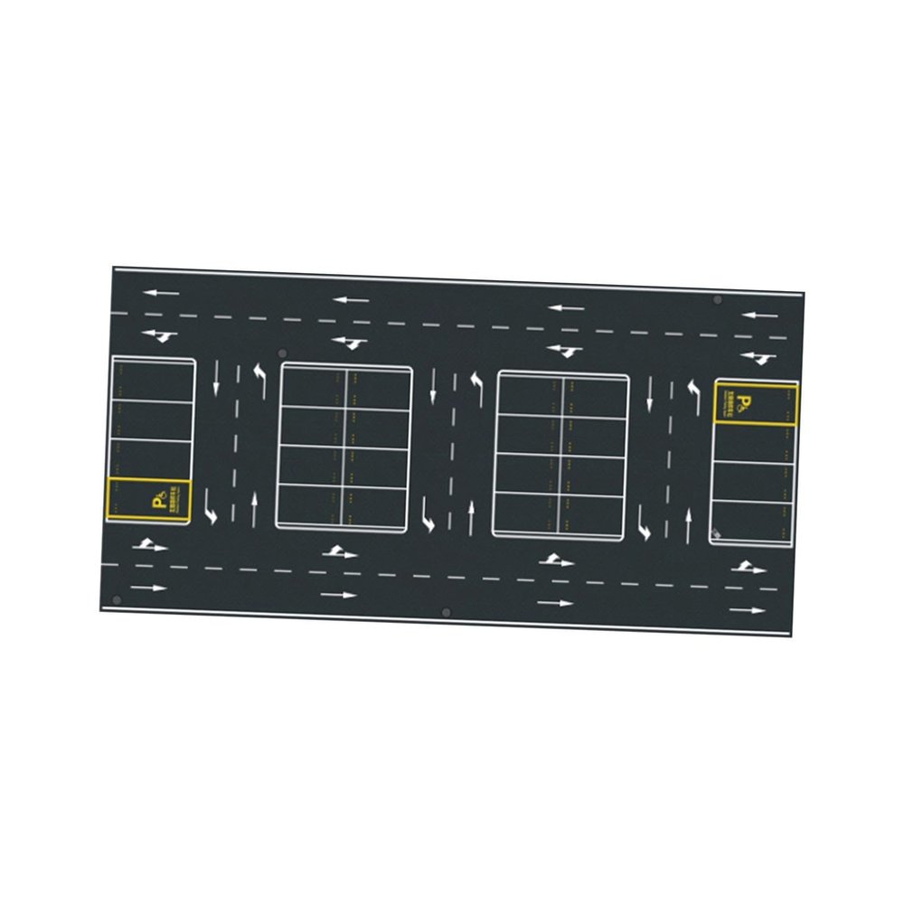 1/64 Parking Lot Play Mat 15.75x31.5 inch Diecast Vehicle Photography Background Desktop Layout Rolled Up Garage Diorama- Style E