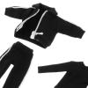 1/12 Male Figure Clothes Sportswear Casual Outfits Coat Miniature Jacket Bottoming Shirt Trendy Tracksuit Men's Doll Clothing- Black view 2