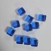 blloocod 100Pcs Acrylic Dice Cubes Building Blocks 0.3inch DIY Stacking Toy Sensory Training Toys Board Game for Homes Classrooms- Blue view 3