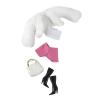 1/6 BJD Dolls Clothes Set 5-Piece Apparel Fashion Pack for 30cm Dolls with Top Pants Coat Bag Shoes- White view 1