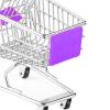 Mini Shopping Cart Basket for Kids, Supermarket Metal Handcart Toy with Storage, Mini Supermarket Toy 5.31x3.54x4.92 inch- Violet view 4