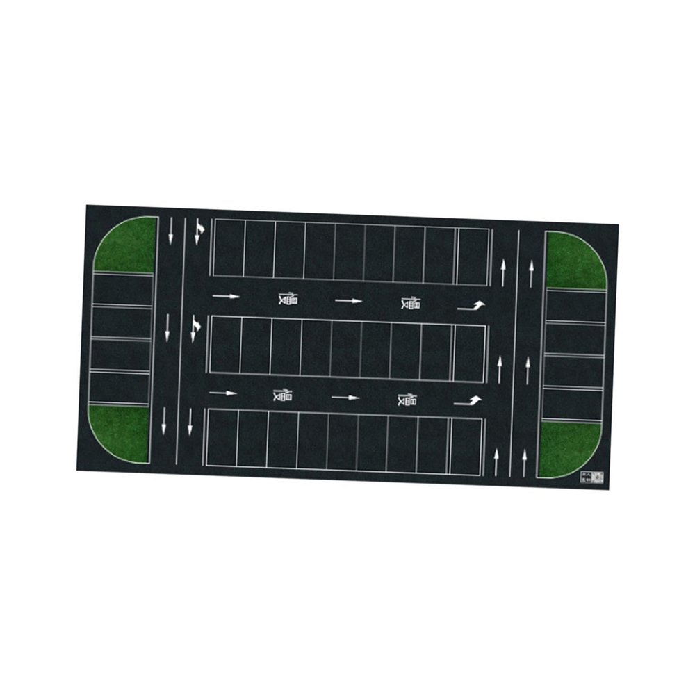 1/64 Parking Lot Play Mat 15.75x31.5 inch Diecast Vehicle Photography Background Desktop Layout Rolled Up Garage Diorama- Style C