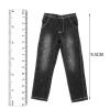 1/12 Scale Action Figures Denim Pants, Handcrafted Miniature Apparel for 6 Inch Dolls, Doll Wardrobe Clothing Accessory- Black view 2