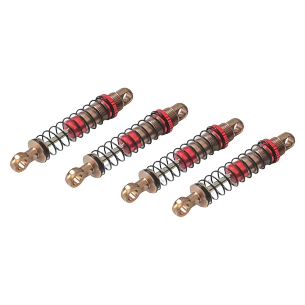 4Pcs 1:18 RC Car Shock Absorbers Damper Suspension Replacement for 18499 Tube Frame Car Metal Oil-Filled